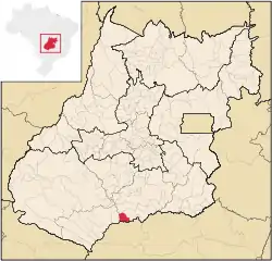 Location in Goiás  state