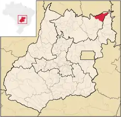 Location in Goiás  state