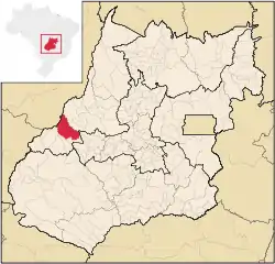 Location in Goiás  state