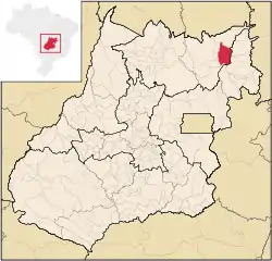 Location in Goiás  state