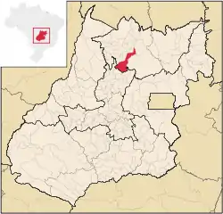 Location in Goiás  state