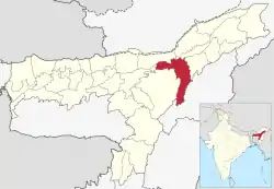 Location in Assam