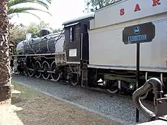 Class 19D steam locomotive on display.