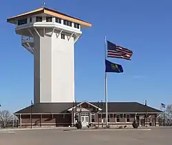 Golden Spike Tower and visitor center at Union Pacific's Bailey Yards