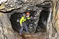 Inerior of a gold mine tunnel in Gondo