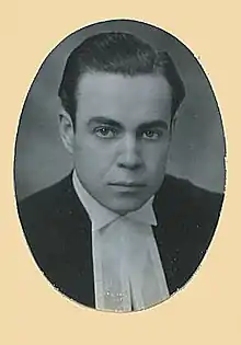 Martin in 1938, on his graduation from Osgoode Hall Law School