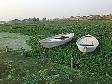 Gomti riverfront; water stopped for construction