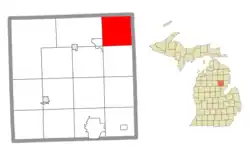 Location within Ogemaw County