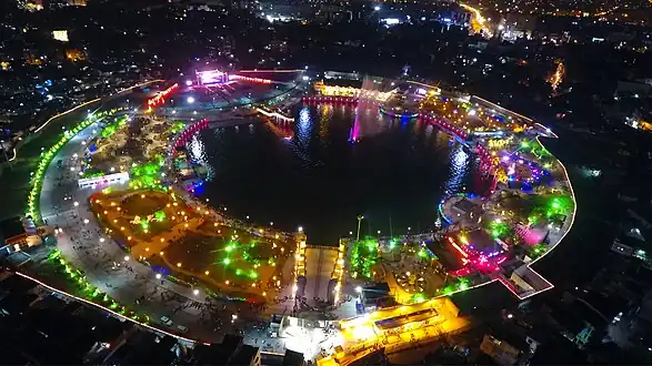 Drone view after renovation, Aerial Photography was done by Ashvin Borad in 2016. (Night Mode)