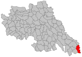 Location in Iași County