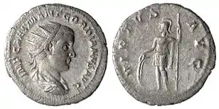 silver antoninianus of Gordian III