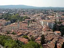 The old part of Gorizia seen from the castle in August 2008