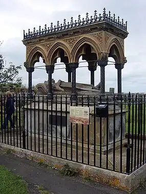 Monument in St Aidan's churchyard, Bamburgh