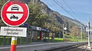 Covered shelter on platform