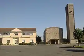 The church of Saint-Michel and the town hall