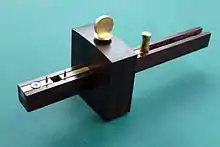 A mortise gauge