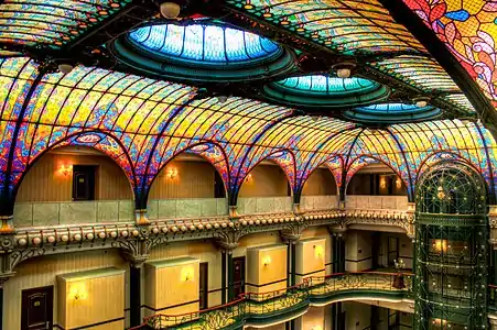 Mexico City Gran Hotel interior, built in 1918 by Jacques Grüber