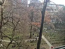 Granary Burying Ground from above