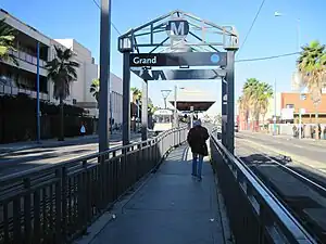 The platform at Grand/LATTC station