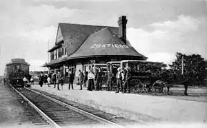 The old Coaticook station, located on the Grand Trunk railway.