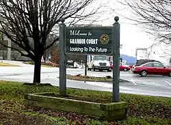 Welcome signage off Brambleton Avenue