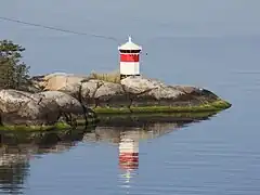 Granholmen lighthouse, at the western end of Granholmen.