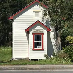 view of a small wooden building