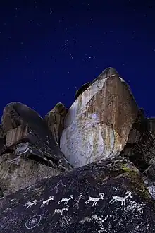 Bighorn sheep petroglyphs