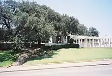 The Grassy Knoll and Bryan pergola in Dealey Plaza.