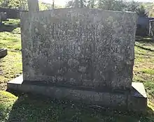 A gravestone.