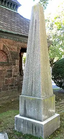 Obelisk marking the grave of Herman Hotchkiss (1765-1836), traditional founder of Fair Haven.