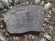 Gravestone for Mark McGarrity (aka Bartholomew Gill), crime fiction writer