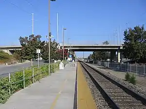 The platform at Great America station