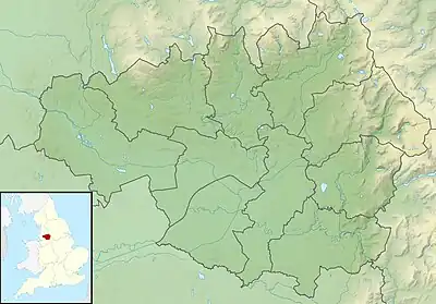 Location of the reservoir in Greater Manchester.