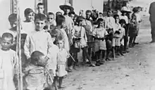 Greek and Armenian refugee children near Athens, Greece, in 1923, following their expulsion from Turkey