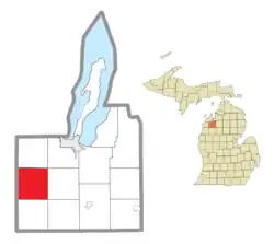 Location within Grand Traverse County