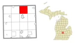 Location within Clinton County