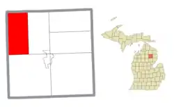 Location within Oscoda County