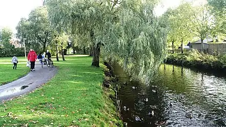 A river runs through Grenaa joining the sea at the Marina