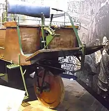 Driving seat and controls of Grenvill steam carriage