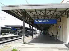 Grosseto railway station, seen from platform 1.