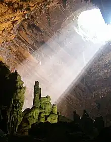 Hole in the principal cavern (La Grave)