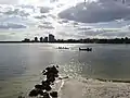 Rowing Team off Grove Isle Beach