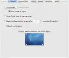 Growl Pref Pane screenshot