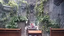 Marian grotto of the church