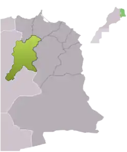 Location of Guercif Province at Oriental