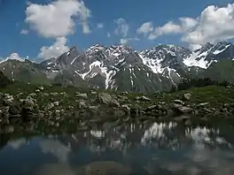 The Mädelegabel group from the Guggersee to the northwest