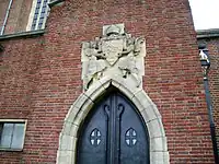 The “Bishop’s Entrance”/St Ursula's Porch with handles shaped like a bishop’s crozier