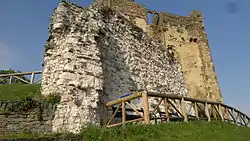 Remains of shell keep at Guildford Castle