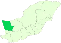 Location of Gomishan County in Golestan province